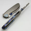 Reate Knives Mantis Titanium Handles w/ ZircuTi Accents & Hand Rubbed Elmax