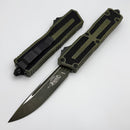Microtech Scarab 2 Gen 3 Spine Fluted S/E Tactical Standard w/ Weathered Grenade Green Handle 1278-1WGG