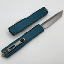 Microtech Ultratech ZBP Tanto Stonewash M390MK w/ Deep Ocean Handle 1123-10DO