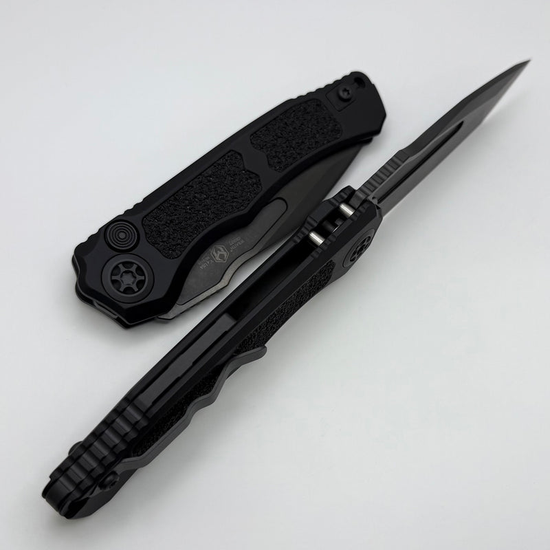 Heretic Knives Wraith Auto V4 Tactical w/ Black Handle & Black Tanto MagnaCut Blade H100-6A-T