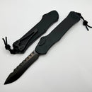 Heretic Hydra V3 DLC Tactical Black Aluminum Handle & DLC Recurve MagnaCut H008-6A-T