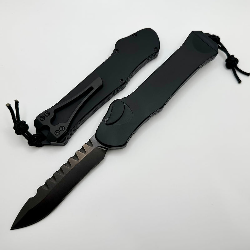 Heretic Hydra V3 DLC Tactical Black Aluminum Handle & DLC Recurve MagnaCut H008-6A-T