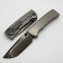 Chaves Knives Redencion 229 Bright Stonewash DLC w/ Titanium Integral Handle w/ Magnetic Ti Inlays & Drop Point M390
