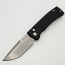 Chaves Pro-Tech Redencion 229 Auto w/ Black Tread Handle w/ Black Lip Pearl Button & Stonewash Tanto S35VN