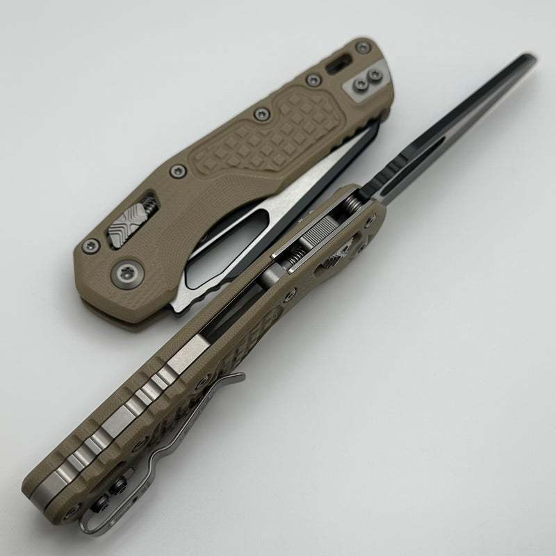 Microtech Knives MSI RAM LOK FRAG Tan G-10 & Two Tone Black M390MK 210-1FRGTTA