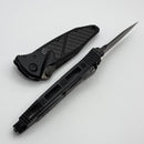 Microtech Socom Elite M/A DLC Spearpoint w/ Carbon Fiber Inlaid Black Aluminum Handle Signature Series 160-1DLCTCFISS