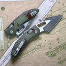 Microtech Knives Manual Stitch RAM LOK Fluted Aluminum Outbreak w/ M390MK Signature Series 169RL-1FLOBS