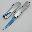 Kershaw Livewire Raw Aluminum Handles & Blue Magnacut Spearpoint 9000RAWBLU