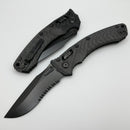 Microtech Amphibian RAM LOK Fluted Carbon Fiber & DLC Partial Serrated M390MK 137RL-2DLCTFLCFS
