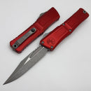 Microtech Knives Combat Troodon Gen III Apocalyptic Bowie w/ Red Handle 1146-10APRD