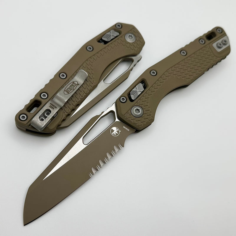 Microtech Knives MSI RAM LOK Dark Earth Polymer & Dark Earth Cerakote Partial Serrated M390MK 210T-2PMCDE-A6