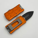 Microtech Exocet II w/ Orange Aluminum Handle & Black M390MK D/E 1157-1OR