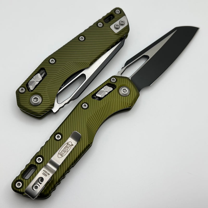 Microtech Knives MSI RAM LOK OD Green Fluted Aluminum & Black M390MK 210-1FLOD