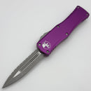 Pre-Owned Microtech Hera Double Edge Apocalyptic Full Serrated & Violet 702-12APVI