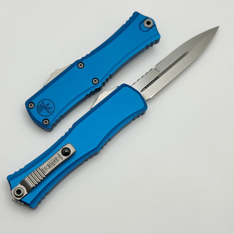 Microtech Knives Mini Hera Stonewash Bayonet M390MK & Blue 1701M-10BL