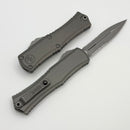 Microtech Knives Mini Hera Apocalyptic D/E Part Serrated M390MK w/ Natural Clear Handle 1702M-11APNC