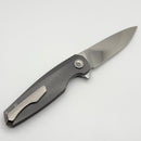 Holt Bladeworks Morpheus w/ Burnished Titanium/Purple Haze Fat Carbon Handles & Near Mirror M390 1527