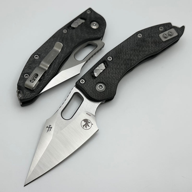 Microtech Knives Manual Stitch RAM LOK Fluted Carbon Fiber & Satin M390MK Signature Series 169RL-4FLCFS