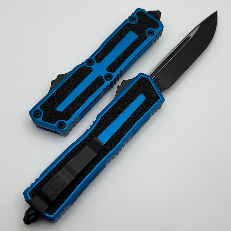 Microtech Scarab 2 Gen 3 Spine Fluted S/E Tactical Standard w/ Blue Handle 1278-1BL