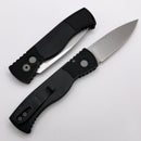 Pro-Tech TR-2 Tactical Response 2 Black Handle w/ Textured Corners & Stonewash MagnaCut T201