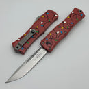 Microtech Knives Mini Hera Christmas Red Stonewash Standard S/E M390MK Signature Series 1703M-10RDCMAS