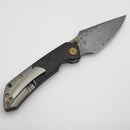 Kansept Knives Fenrir Shred Carbon Fiber/Titanium & Damascus K1034B1