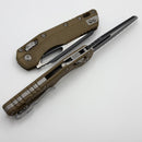 Microtech Knives MSI RAM LOK Dark Earth Polymer & Black Full Serrated M390MK 210T-3PMDE