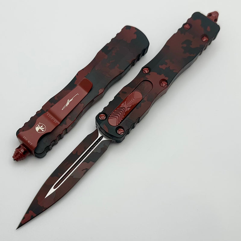 Microtech Dirac Red Camo Double Edge 225-1RCS