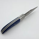 Mechforce Guillot Collab Kestral Fixed Blade w/ Blue Carbon Fiber Handle & M390