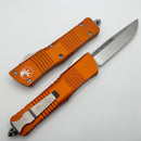 Microtech Combat Troodon Single Edge Stonewash & Orange 143-10OR