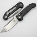 Microtech Marfione Select LUDT Gen III Carbon Fiber Handles w/ Purple Accents & Stonewash Tanto 1136-10MS15