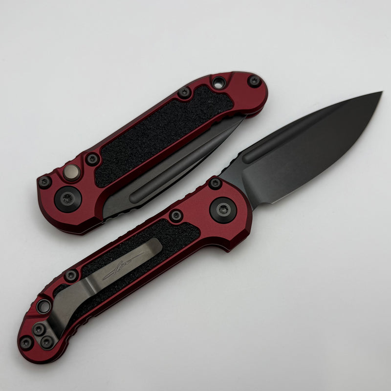 Microtech Knives LUDT Gen III DLC S/E w/ Merlot Handle Signature Series 1135-1DLCTMRS