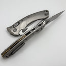 Microtech Marfione Select Amphibian RAM LOK Titanium Handles & Partial Serrated Stonewash M390MK w/ Double Vapor Blast & Bronze Accents 137RL-11MS1