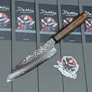 Demko Santoku Kitchen Knife w/ Japanese Red Oak Handle & VG10 San Mai