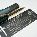 Marfione Custom Atreus w/ PVD Cracked Ice D/E M390MK & Black Aluminum Handle w/ Carbon Fiber & Antique Green Titanium Inlay Accents