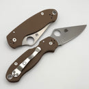 Spyderco Para 3 Brown G-10 Handles & 15V Sprint Run C223GPBN15V