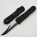 Heretic Knives Manticore E Black Grenade Grip w/ Two Tone Bowie Full Serrated MagnaCut H026BF-14C-T