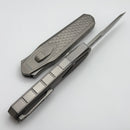 Remette RT Swordfish Titanium Handle w/ Carbon Fiber Inlay & Tanto M390 Manual OTF ZL101B4