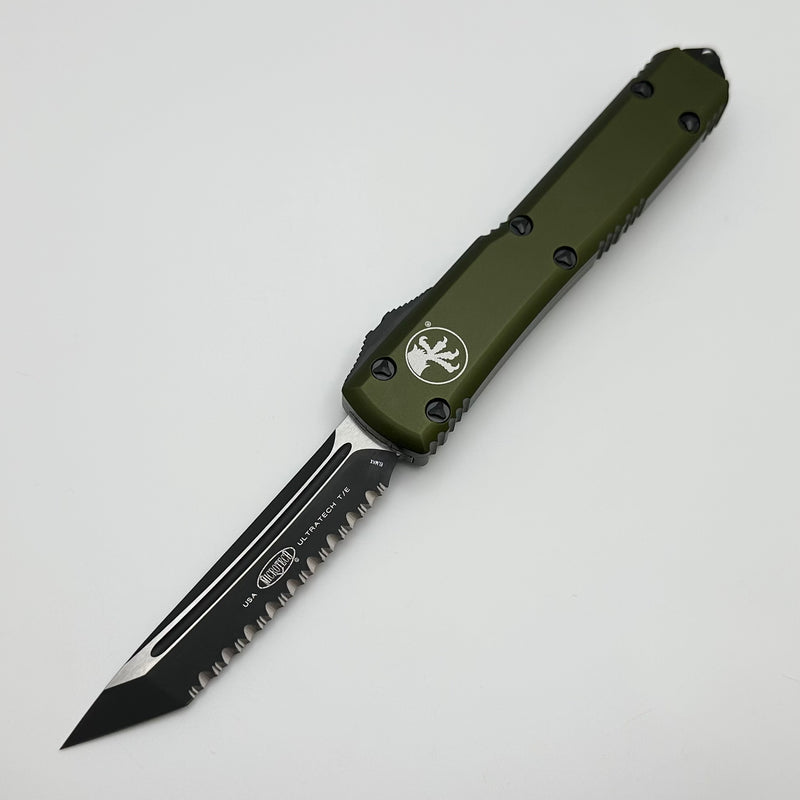 Microtech Ultratech OD Green w/  Fully Serrated Black Tanto 123-3OD