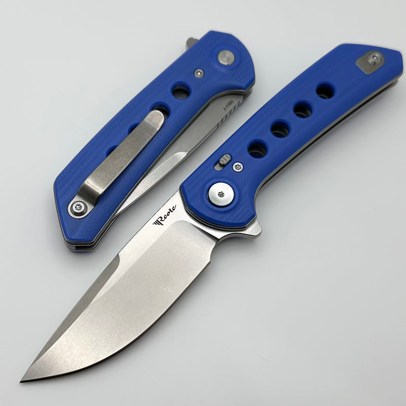 Reate Knives PL-XF Blue G-10 Handles & Stonewash Nitro-V