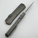 Microtech Glykon Apocalyptic Natural Clear Standard Tanto Partial Serrated 185-11APNC