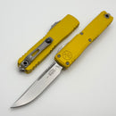 Microtech Ultratech Gen IV S/E Stonewash Standard w/ Yellow Handle 11214-10YW