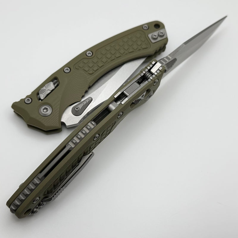 Microtech Amphibian RAM LOK OD Green Frag G-10 & Stonewash M390MK 137RL-10FRGTOD