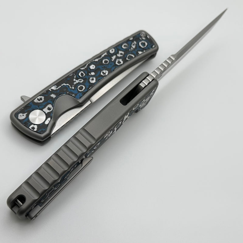 Mechforce Kilby Shard Titanium Integral Handle w/ Frost Fat Carbon Inlays & Stonewash M390