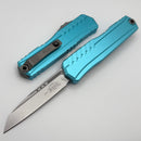 Microtech Cypher II S/E Stonewash Standard & Turquoise Handle 1241-10TQ