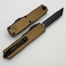 Microtech UTX-85 Gen IV w/ Tan Handle & Black Partial Serrated T/E M390MK 12334-2TA
