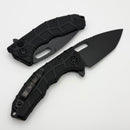 Heretic Knives Martyr Black Polymer Handles w/ 3.5" Black Tanto MagnaCut H057-4A-T
