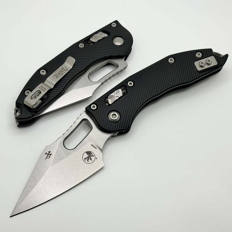 Microtech Knives Manual Stitch RAM LOK Fluted Black Aluminum & M390MK