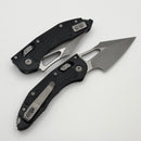 Microtech Knives Manual M-Stitch RAM LOK Black Frag Aluminum Handles & Apocalyptic M390MK 169MRL-10APFR