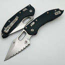Microtech Knives Manual Stitch RAM LOK Fluted Black Aluminum & Full Serrated M390MK 169RL-12FL